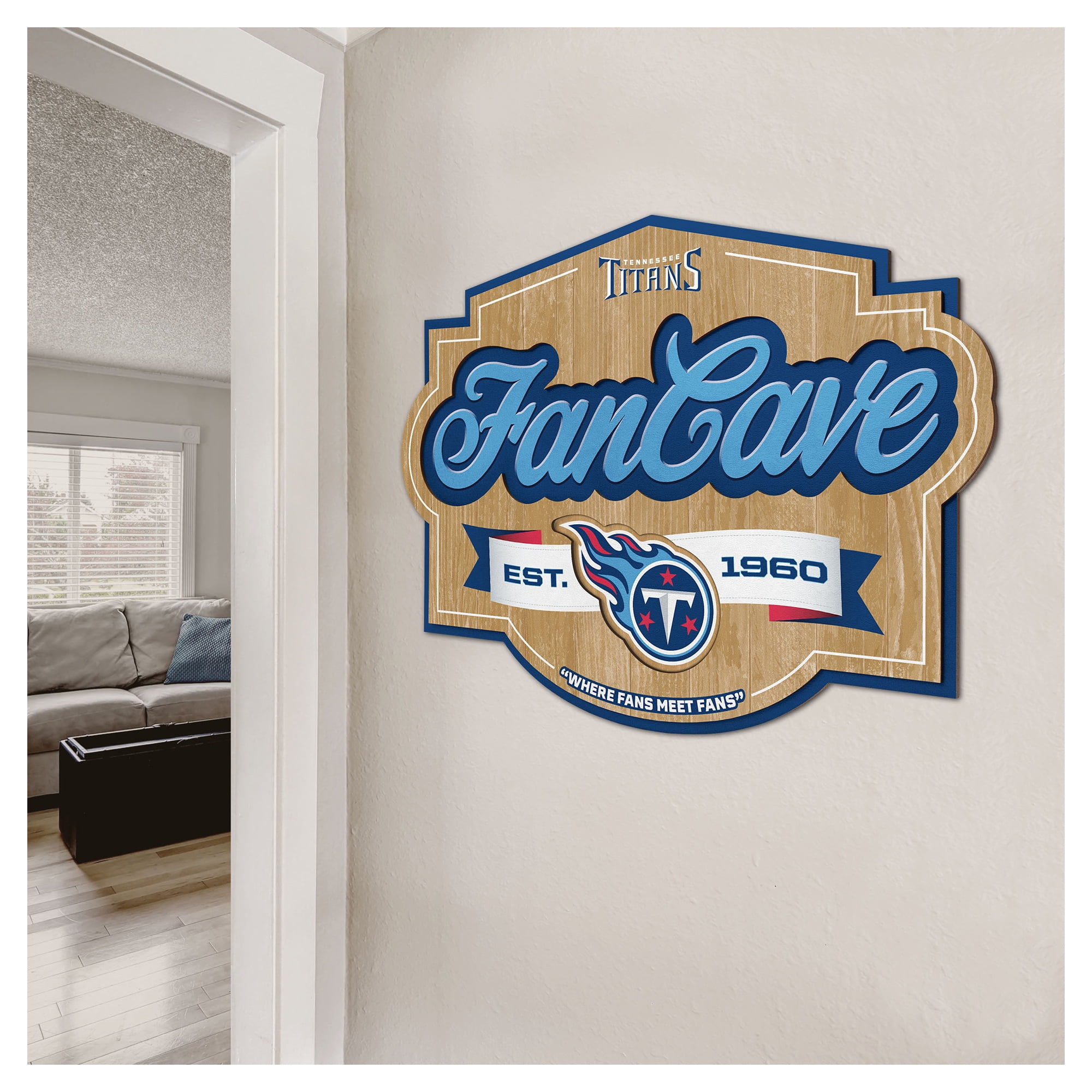 IDNA Tennessee Titans 12.5" x 17" Fan Cave Sign