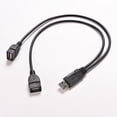 thumbnail image 1 of Lefu USB 2.0 A Male To 2 Dual USB Female Jack Y Splitter Hub Power Cord Adapter Cable, 1 of 8