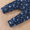 thumbnail image 6 of WIBACKER Infant Baby Boy Funny 1st Birthday Cosplay Outfits Bow Tie Space Themed Romper with Suspenders Pants 2pcs Set, 6 of 6