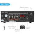 thumbnail image 3 of PYLE PTA22BT - Bluetooth Mini Blue Series Audio Amplifier - Compact Desktop Stereo Amplifier Receiver with USB Charge Port, Pager & Mixer Karaoke Mode, Mic Input (40 Watt x 2), 3 of 4