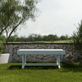 thumbnail image 2 of Wildridge Heritage 42" Patio Bench, White - Outdoor All-Weather HDPE Furniture, 2 of 4