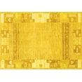 thumbnail image 1 of Ahgly Company Indoor Rectangle Abstract Yellow Modern Area Rugs, 7' x 10', 1 of 4