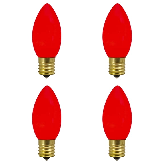 Northlight C9 Opaque Christmas Replacement Bulbs - Red - 4ct