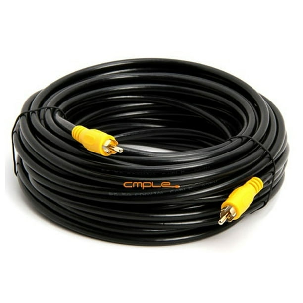 Cmple 1 RCA Composite Video / Subwoofer / Digital Coax / S/PDIF Patch Cable 50FT