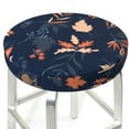 thumbnail image 3 of Naloa Autumn Leaves With Blue Round Bar Stool Cushion Cover 12-14 inch, Fits Kitchen, Office, Restaurant Chairs - 13 inch, 3 of 7