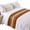 DarkOrange Beige, variant on Bed Runner Scarf for Twin Size Bed, Black Beige Striped Beds Scarf Throws for Foot of Bedding, Modern Farmhouse Retro Lines Decorative Beds Runners for Bedroom Guestroom, 71"x20"