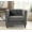 Grey, variant on Uspridefurniture Omnisphere 33.07'' Velvet Square Armchair -Gray