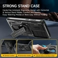 thumbnail image 3 of for Samsung Galaxy S25 Ultra Case with 2*Screen Protector, Slide Camera Cover, Kickstand, Lanyard Strap, Military Grade Shockproof Protective Heavy Duty Non-Slip for S25 Ultra Case-6.9'', Black, 3 of 9