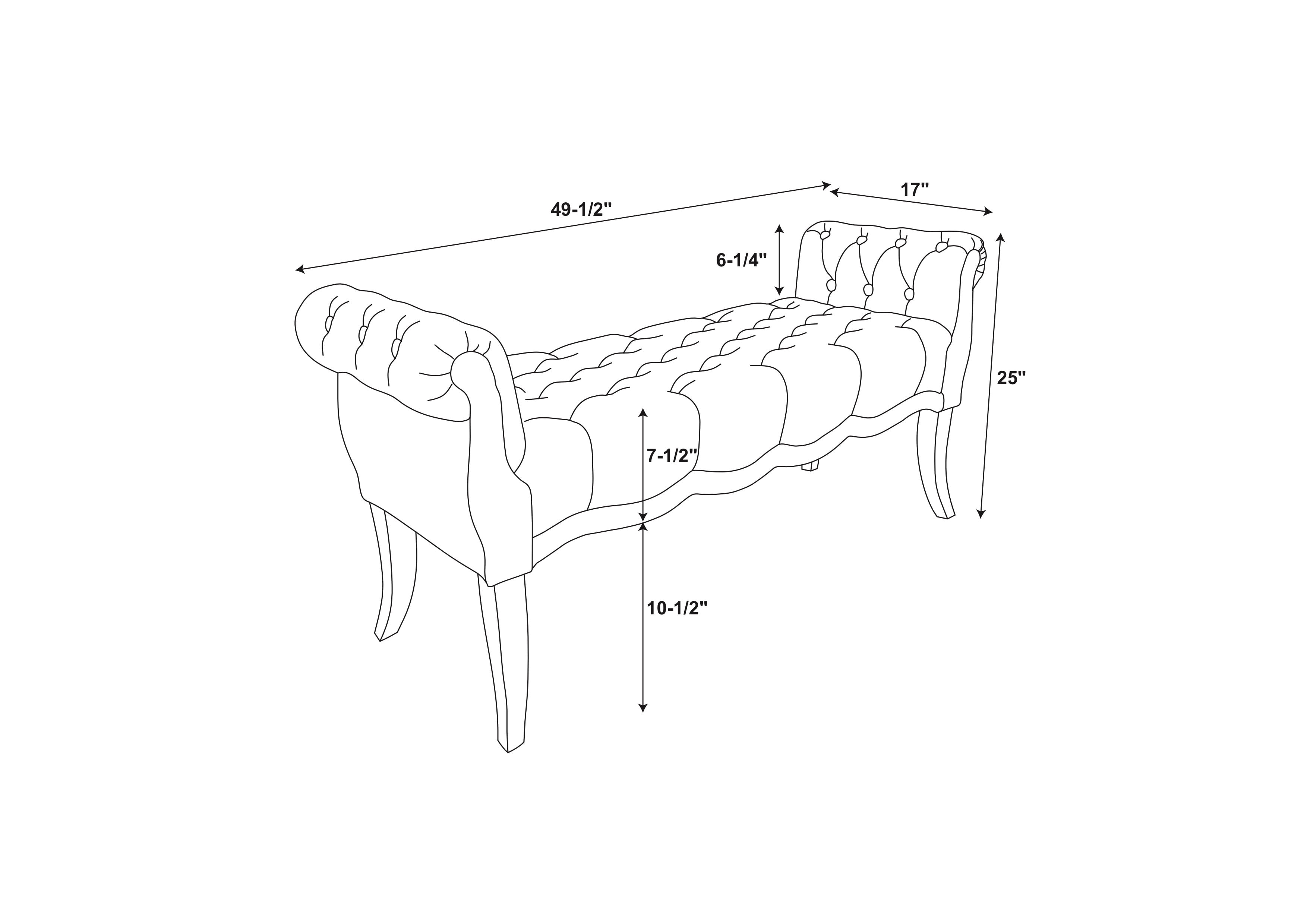 Madison Charcoal Roll Arm Bench