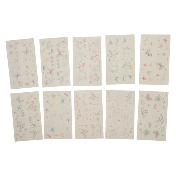 Unique Bargains Christmas 1 Set Waterproof Fake Tattoos Refreshing StyleTemporary Tatto for Adult Assorted Color