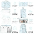 thumbnail image 4 of Livhil 8Pcs Packing Cubes for Luggage, Packing Cubes for Travel Luggage Packing Organizers ( Blue flower), 4 of 7