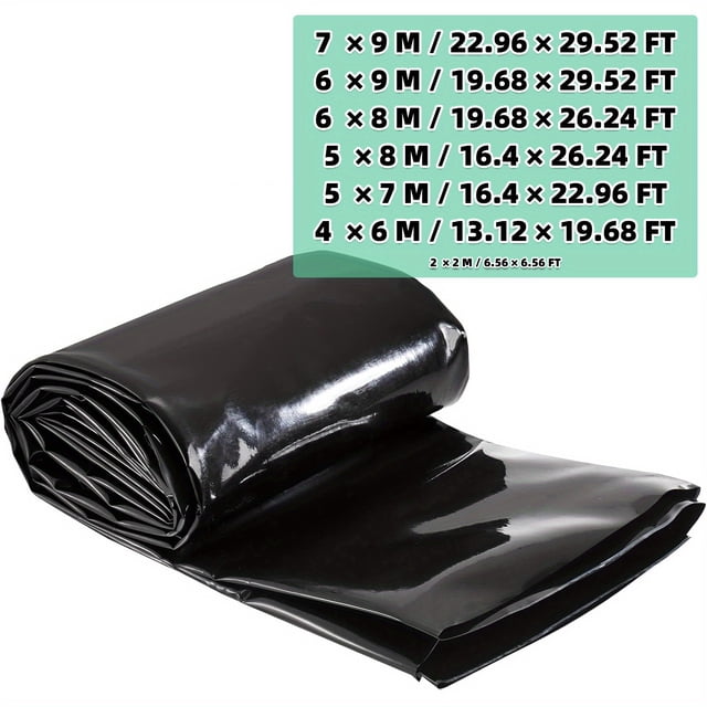 Chok 7 Sizes | PE Pool Liner | Leak-Proof Plastic Film | Waterproof Pool Liner | Pond Liner | Suitable for | Swimming Pools | Fish Ponds | Waterfalls | Smooth Surface Padding | Flexible L