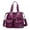 Purple, variant on Large Tote Bag for Women Waterproof Nylon Crossbody Bags Multi Pockets Zipper Travel Shoulder Bag