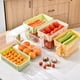 thumbnail image 4 of Caja de almacenamiento cesta de drenaje refrigerador contenedores sellados con mango de frutas vegetales, 4 of 11