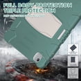 thumbnail image 5 of Dteck Case for iPad  Air 11 inch 2025/2024,Heavy Duty Silicone Case 3-Layer Protection Built-in Pencil Holder Shockproof Kickstand Cover for iPad  Air 11-in. M3/M2,Emeraldgreen, 5 of 5