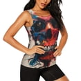 thumbnail image 2 of Fotbe Abstract Colorful Skull Art Blusas Sin Mangas para Mujer – Estilo Casual, Corte Suelto, Slim-Fit, Cuello Redondo Deportivo, Tops de Verano para Gimnasio y Yoga-Large, 2 of 7