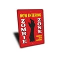 thumbnail image 3 of Now Entering Zombie Zone Novelty Sign, Metal Wall Decor - 10x14 inches, 3 of 4