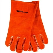 Forney 53432 Welding Gloves Men's XL Gauntlet Cuff Leather Palm Brown Wing Thumb Leather Back, Each