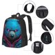 thumbnail image 2 of Fotbe Neon Cyberpunk Blue Bear Mochila para Hombre y Mujer - Tela Oxford 600D Resistente - Mochila Impermeable de Gran Capacidad para Escuela, Viajes y Senderismo, 2 of 6