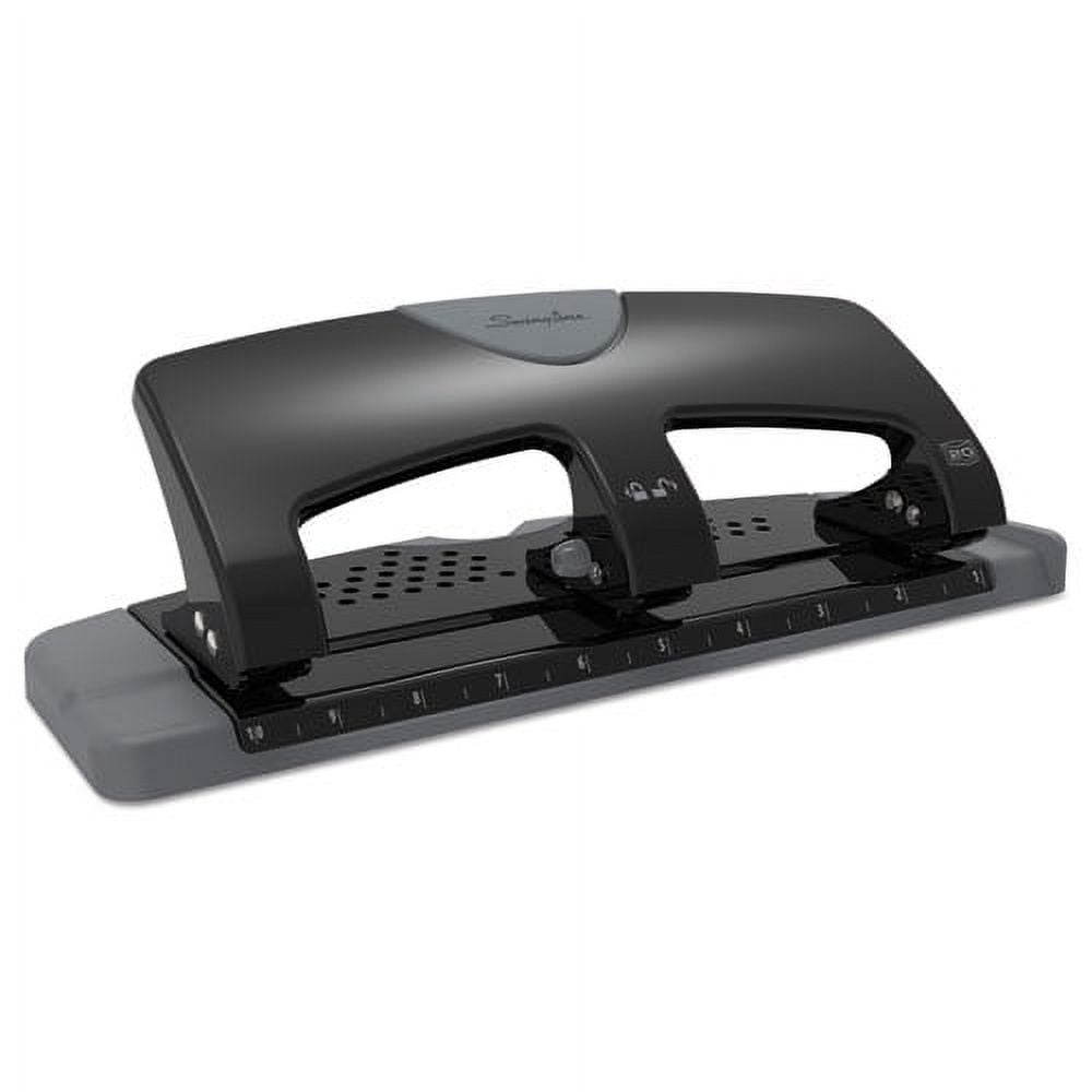 "20-Sheet Smarttouch Three-Hole Punch, 9/32"" Holes, Black/gray | Bundle of 5 Each"