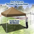 thumbnail image 6 of SUNNY Ez pop Up Instant Canopy 10'X10' Replacement Top Gazebo EZ Canopy Cover Only Patio Pavilion Sunshade Polyester-Tan, 6 of 10