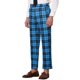 thumbnail image 5 of INSPIRE CHIC Pantalones de vestir de cuadros clásicos para hombres, con frente plano, ideales para oficina y eventos, tamaño 30, color azul, 5 of 6