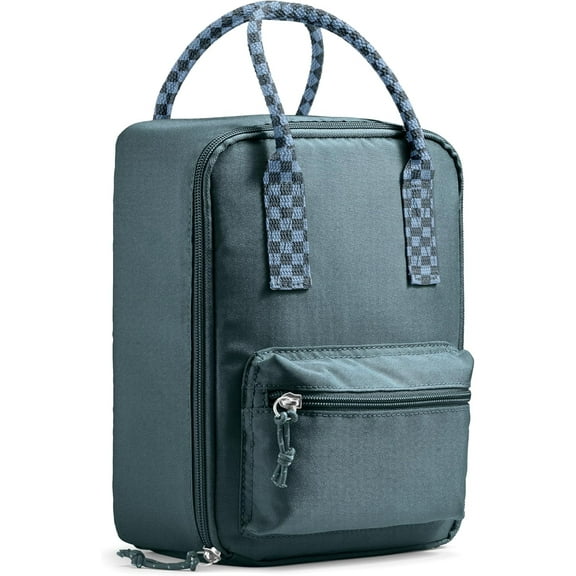 Fit   Fresh Connor Kids Insulated Lunch Tote with Front Zip Pocket, Boulder Gray