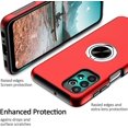thumbnail image 4 of for Samsung A32 5G Case Silky Soft Touch Heavy Duty Protective Galaxy A32 5G Case with Ring Holder Embedded Kickstand Magnetic Slim Phone Case for Samsung Galaxy A32 5G(Red), 4 of 13