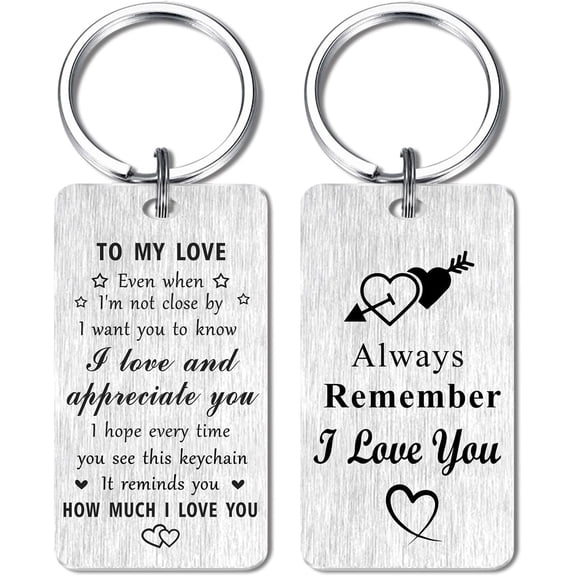 Love Gifts Christmas Keychain for Her Wife Girlfriend, I Love You to The Moon and Back Gifts for Valentines Day