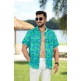 thumbnail image 3 of HAPPY BAY Men's Hawaiian Shirts Short Sleeve Button Down Shirt Men's Party Shirts Casual Vacation Fishermen Summer Tropical Shirts for Men Funny S Cyan, Dolphin, 3 of 5