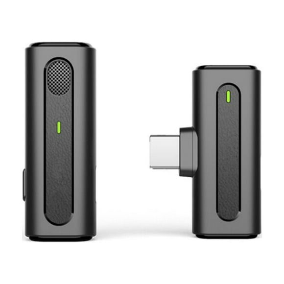 Eoozwa Type-C Clip On Lapel Mic with Charging Case, Noise Cancellation for Vlog Interview Podcast, Plug Play Auto Sync Low Latency