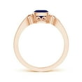 thumbnail image 2 of Angara Natural 0.57 Ct. Blue Sapphire Solitaire Ring in 14K Rose Gold for Women (Ring Size: 11.5), 2 of 12