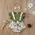 thumbnail image 4 of Toddler Baby Girl Clothes Summer Short Sleeve Tops T-shirt Floral Shorts Outfits, 4 of 12