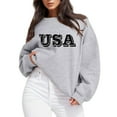 thumbnail image 3 of Vedolay Womens Sweatshirt Women's 2023 Casual Long Sleeve Solid Lightweight Pullover Tops Loose Sweatshirt with Pocket,Gray S, 3 of 5