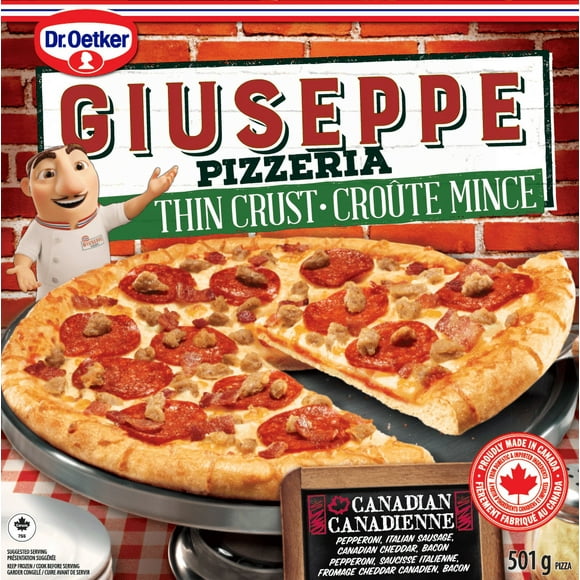 Dr. Oetker Giuseppe Pizzeria Thin Crust Canadian Pizza, 501 g