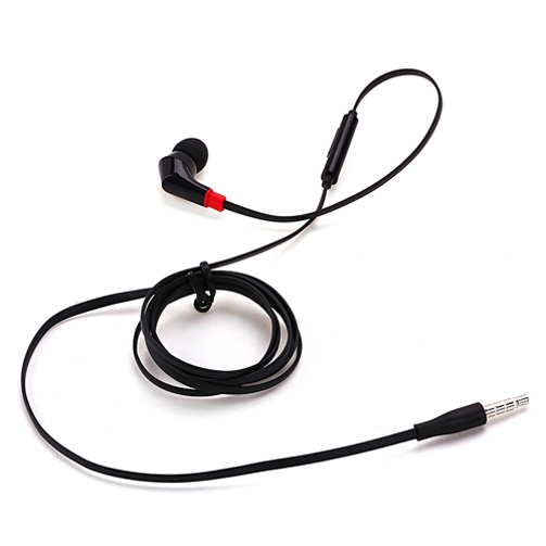 Premium Flat Wired Headset MONO Handsfree Earphone Mic Single Earbud Headphone In-Ear [3.5mm] [Black] AOO for Samsung Galaxy Mega 2 Note 10.1 2, NotePRO 12.2 On5 Prevail LTE S4, S5 Active, Mini - image 4 of 6