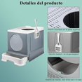 thumbnail image 4 of Caja de Arena Plegable para Gatos Pequeños de 5-8 kg, con Tapa, Cucharón, Espacio Grande Desplegado, Portátil y Ligera para Viajar, 4 of 6