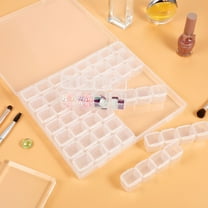 GETAJGHSD Craft Organizer Box 1Set 56 Compartments Clear Storage Container For Beads Charms Small Electrical Parts