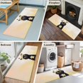 thumbnail image 6 of Cute Black Cat Washable Runner Rugs 2'x6', Yellow Flower Bee Country Style Fields Low Pile Throw Entryway Rug Non-Slip Sturdy Edge Binding Carpet for Indoor Bedside Entrance Bedside, 6 of 9