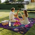 thumbnail image 5 of Outdoor Rug 3x5 ft Pink Neon Mushrooms Waterproof Outdoor Patio Rug Mat Non Slip Outside Area Rugs Carpet for RV,Camping,Porch,Deck,Pool,Balcony,Backyard, Fantasy Shiny Moon Snails, 5 of 9