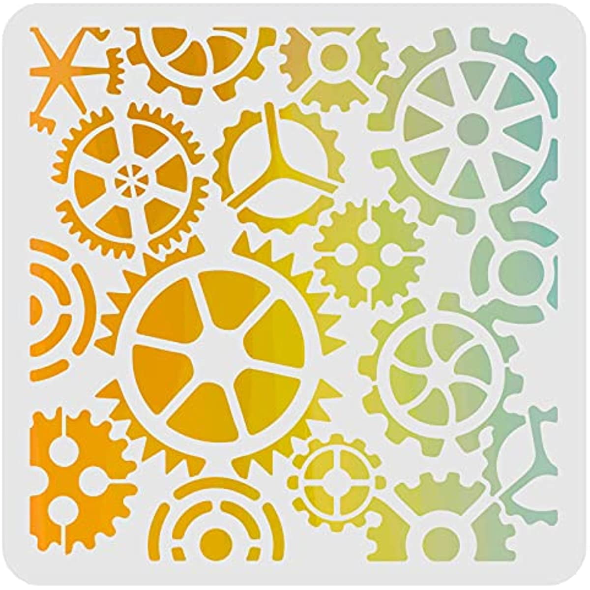Gear Stencils Template Plastic Gear Drawing Painting Stencils Square