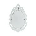 thumbnail image 5 of Kate and Laurel Pietra Traditional Decorative Oval Wall Mirror, 20 x 32, White, Soft Vintage Mirror with Ornate Carved Detailing for Small Powder Room Vanity, 5 of 8