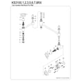 thumbnail image 6 of Kingston Brass KS3106RX Belknap Wall Mount Pot Filler Faucet, Polished Nickel, 6 of 7