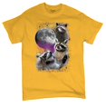 thumbnail image 5 of Racoons Howling at the Moon T-shirt Funny Galaxy Wildlife Universe Humor Weird Animal in Space Men's Tee, 5 of 7