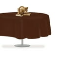 thumbnail image 6 of Brown 6 Pack Premium Disposable Plastic Tablecloth 84" Inch Round Table Cover By Grandipity, 6 of 7