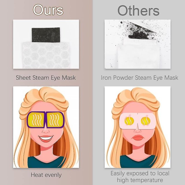 10 máscaras para ojos con calefacción, máscara para ojos con vapor, máscara para ojos caliente con vapor ShuxiuWang 8390606621825