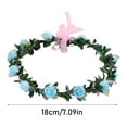 thumbnail image 4 of Flower Crown for Girls on Sale Barhoo Flower Crowns Wreath (12 Flowers) Headband Rose Flower Crown Wreath Wedding Bridal Garland Hairband Headwear Clearance 12 Solid Color Flower Wreath*1, 4 of 4