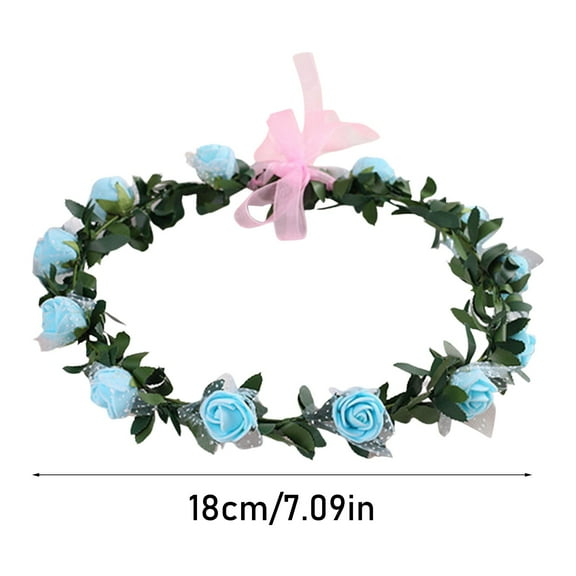 Wreath*1 Clearance! Headband Rose Flower Crown Wreath Wedding Bridal Garland Hairband Headwear
