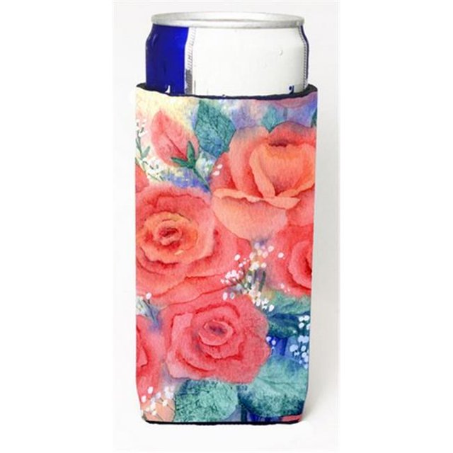 Carolines Treasures IBD0251MUK Roses Michelob Ultra Can coolers for Slim Cans
