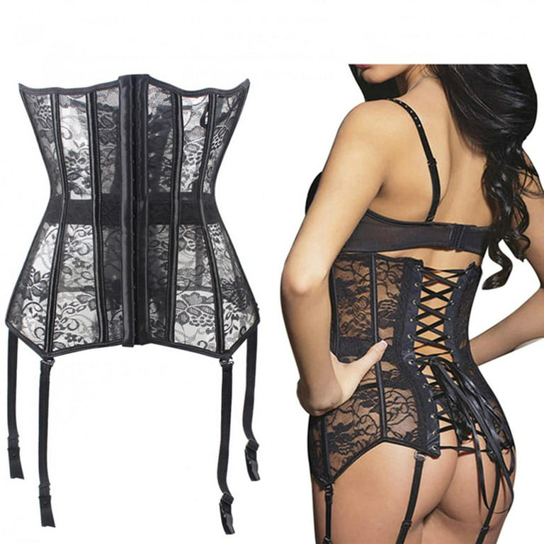 Christmas Gifts Deals 2022,Jovati Sexy Corset Lingerie for Women Lace  Corset Bustier Garter Straps Lingerie for Women - Tummy Control Shapewear  Overbust Corsette Outfits On Clearance 